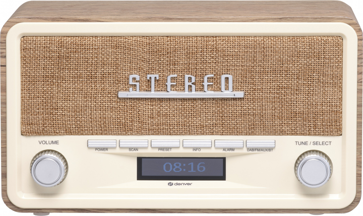 Odbiornik radiowy Denver DAB-18LW Light Wood (5706751042867) - obraz 2