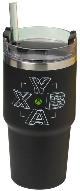 Kubek termiczny Paladone XBOX Gamer ze słomką 600 ml (5056577755725) - obraz 2
