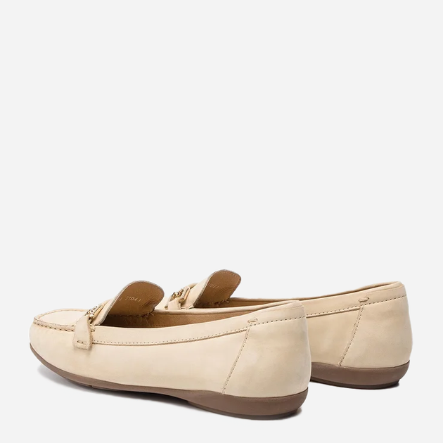 Жіночі мокасини зі шкіри Geox D Annytah Moc A D84BMA-00032-C6738 40 Бежеві (8058279780118) - зображення 4