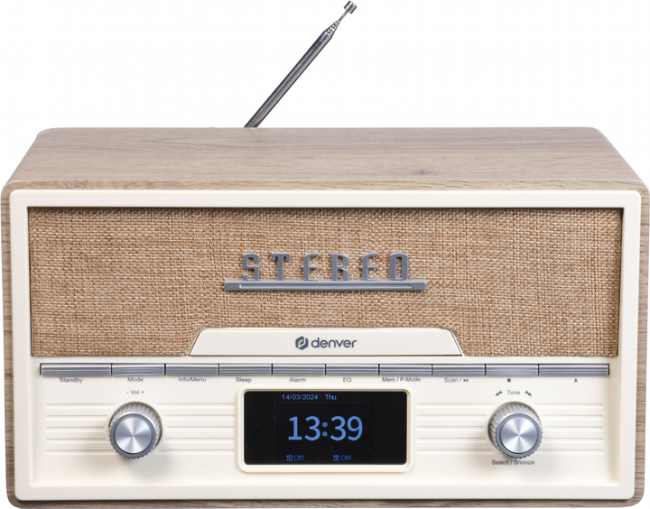 Odbiornik radiowy Denver MDA-525LW Ligth Wood (5706751073496) - obraz 1