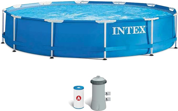 Basen stelażowy Intex 28212 z pompą filtrującą 6.503 l 366 x 76 cm (6941057400662) - obraz 1