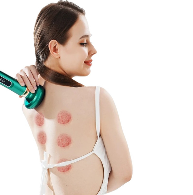 Массажер Cupping machine баночный, вакуумный, антицеллюлитный, 6 режимов, с инфракрасным нагреванием, зеленый - изображение 3