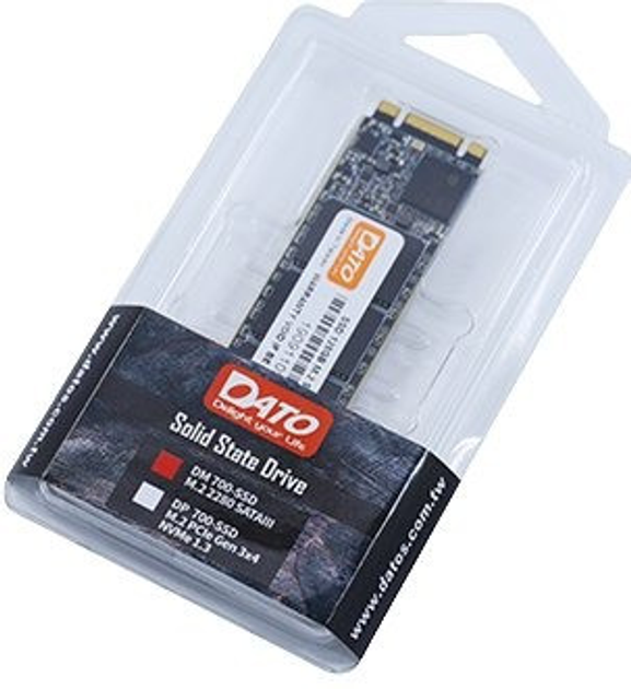Накопичувач SSD 512 GB Dato DM700 M.2 SATAIII 3D TLC (DM700SSD-512GB) M.2 2280 - изображение 4