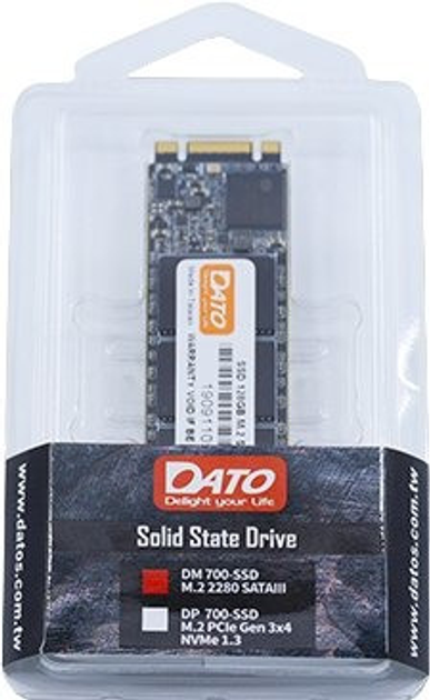 Накопичувач SSD 512 GB Dato DM700 M.2 SATAIII 3D TLC (DM700SSD-512GB) M.2 2280 - изображение 5