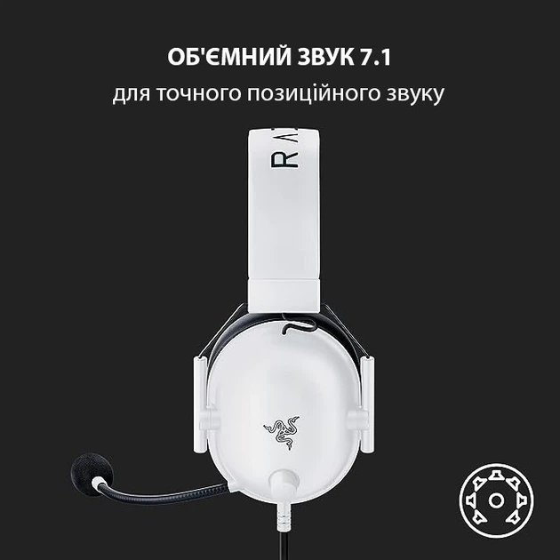 Гарнітура Razer BlackShark V2 X White (RZ04-03240700-R3M1) Білий - изображение 10