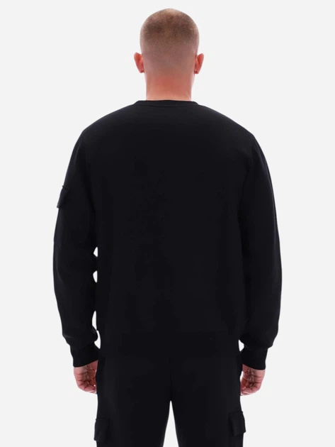 Світшот чоловічий Reebok Peter Cargo Pocket Crewneck 100240684 2XL Чорний (1200175360773) - зображення 2