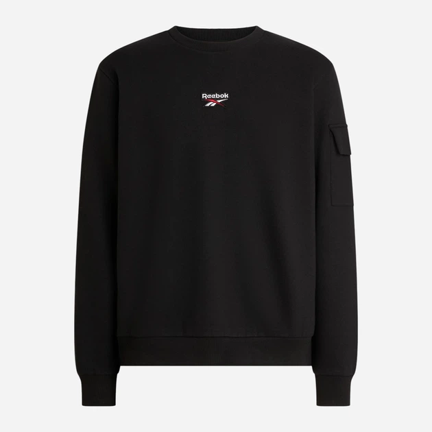Світшот чоловічий Reebok Peter Cargo Pocket Crewneck 100240684 M Чорний (1200175360742) - зображення 4