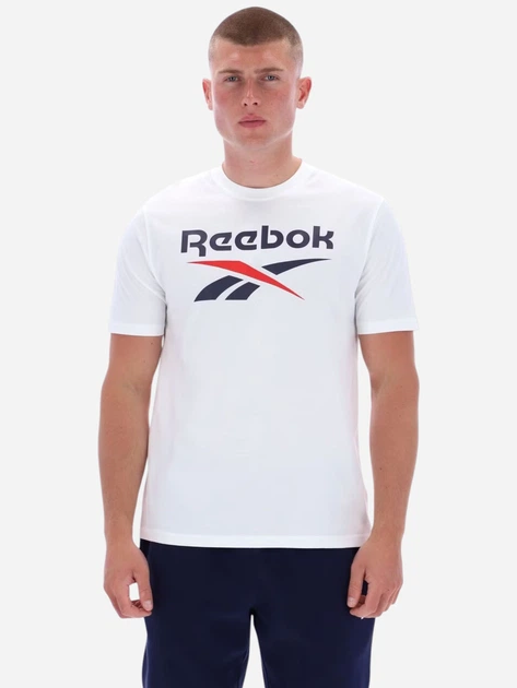 Koszulka męska bawełniana Reebok Bruno Big Logo Crew Neck Ss 100240889 2XL Biała (1200175459545) - obraz 1