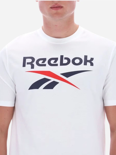 Футболка бавовняна довга чоловіча Reebok Bruno Big Logo Crew Neck Ss 100240889 XL Біла (1200175459521) - зображення 5