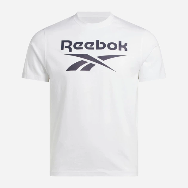 Футболка бавовняна довга чоловіча Reebok Chad Big Logo Crew Neck Ss 100240898 M Біла (1200175464457) - зображення 4