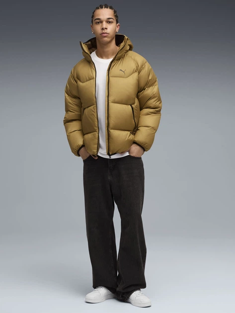 Kurtka puchowa męska Puma Hooded Down Puffer Jacket 68838269 XL Musztardowa (4069157595193) - obraz 3