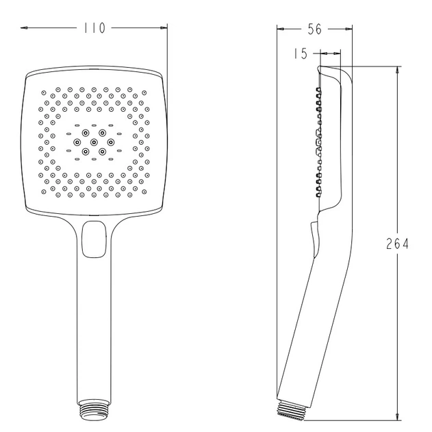 Лійка для душу KOER KP-0409-01, 4 функції (Колір хром) (KR5413) - изображение 2