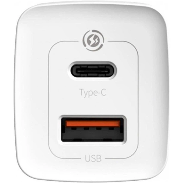Мережевий зарядний пристрій адаптер BASEUS GaN2 Lite Quick Charger зі швидкою зарядкою |1USB/1Type-C, QC/PD, 5A, 65W| Білий - Фото 4 Мережевий зарядний пристрій адаптер BASEUS GaN2 Lite Quick Charger зі швидкою зарядкою |1USB/1Type-C, QC/PD, 5A, 65W| Білий - зображення 4