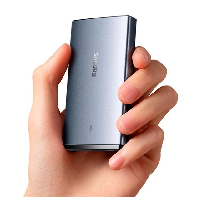 Мережевий зарядний пристрій адаптер Baseus GaN5 Pro Ultra-Slim 65W Type-C + USB з функцією швидкої зарядки |QC3.0+PD3.0| + Кабель Type-C to Type-C |100W 1m| Сірий - зображення 8