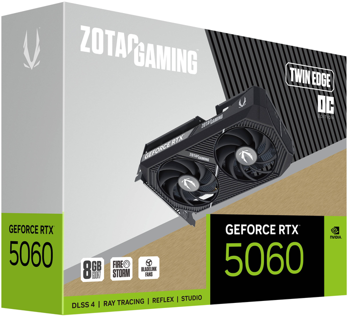 Karta graficzna Zotac PCI-Ex GeForce RTX 5060 GAMING Twin Edge OC 8GB GDDR7 (128bit) (2527/28000) (HDMI, 3 x DisplayPort) (ZT-B50600H-10M) - obraz 7