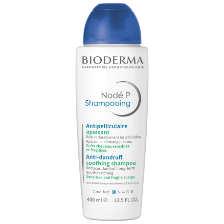 Шампунь проти лупи для чутливої шкіри голови Bioderma Node P Antipelliculaire Apaisant 400 ml - Фото 1 Шампунь проти лупи для чутливої шкіри голови Bioderma Node P Antipelliculaire Apaisant 400 ml - зображення 1