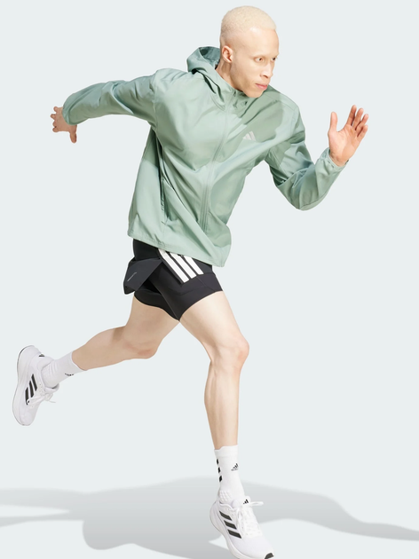 Спортивная ветровка мужская Adidas Running JD2331 2XL Бледно-зеленая (4067901846614) - Фото 3 Спортивная ветровка мужская Adidas Running JD2331 2XL Бледно-зеленая (4067901846614) - изображение 3
