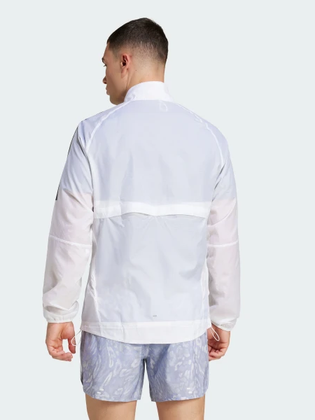 Спортивная ветровка мужская Adidas Running JD7760 XL Белая (4067901994216) - изображение 2