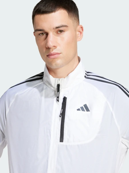 Спортивная ветровка мужская Adidas Running JD7760 XL Белая (4067901994216) - изображение 4