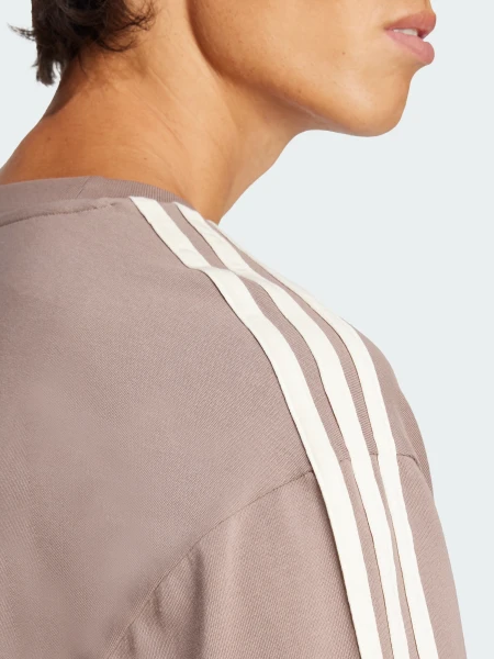 Футболка хлопковая длинная мужская Adidas Originals JP1058 S Светлый какао (4067901394078) - изображение 5
