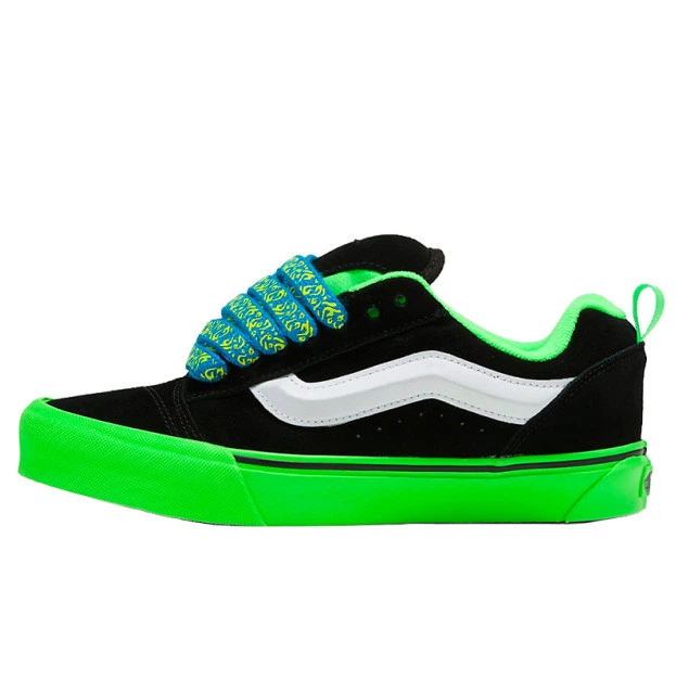Кеды женские Knu-Skool black with green зеленый 36 - изображение 3