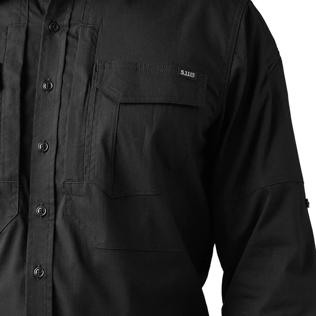 Рубашка тактическая 5.11 Tactical ABR Pro Long Sleeve Shirt Tall L/Tall Black - изображение 3