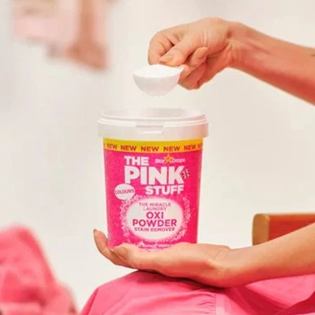 Пятновыводитель, порошок для удаления пятен The Pink Stuff для цветных вещей, 1 кг - изображение 3