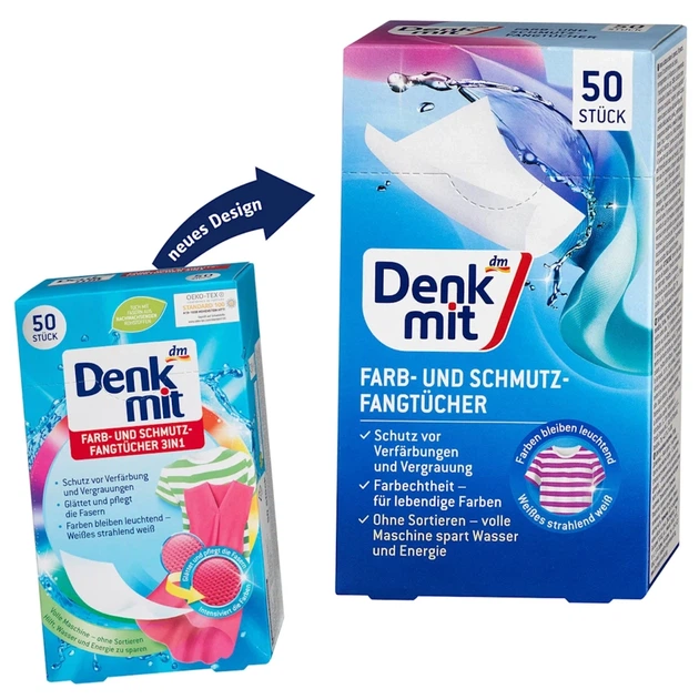 Салфетки Denkmit для защиты цвета и улавливания грязи при стирке, 50 шт - Фото 3 Салфетки Denkmit для защиты цвета и улавливания грязи при стирке, 50 шт - изображение 3