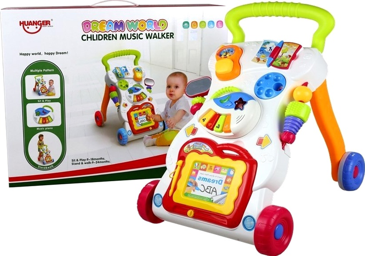 Дитячий ходунок LEAN Toys 3в1 з телефоном, піаніно і малюванням 2222 (5904204759755) - зображення 2
