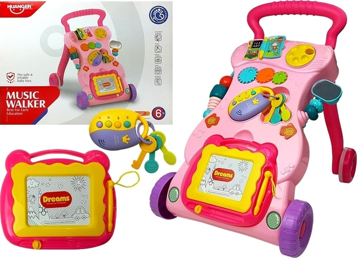 Дитячий штовхач LEAN Toys із зникаючим малюнком Рожевий 5995 (5908275992820) - зображення 2