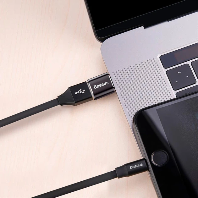 Переходник Baseus Female USB to Type-C Male OTG Adapter Converter |2.4A| (CATOTG-01) - изображение 8