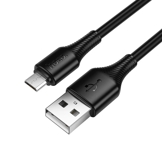Кабель HOCO Micro USB Beneficio charging data cable X120 |1m, 2.4A| black - Фото 3 Кабель HOCO Micro USB Beneficio charging data cable X120 |1m, 2.4A| black - изображение 3