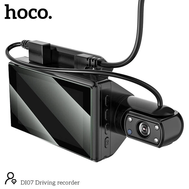Видеорегистратор HOCO Dual Cameras Driving Recorder Di07 |HD, 2 Camera| - изображение 10
