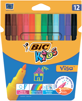 Фломастери BIC Kids 12кол. Visa карт.уп. /bc525443/ - изображение 2