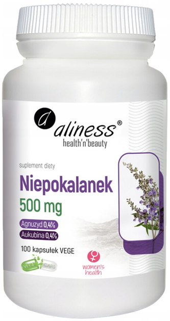 Харчова добавка Aliness Піонія 500 мг 100 капсул (5903242582134) - зображення 1