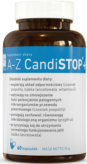Suplement diety A-Z Medica CandiSTOP+ 60 kapsułek (5903560624363) - obraz 1