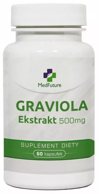 Харчова добавка MedFuture Гравіола Екстракт 500 мг 60 капсул (5907589310122) - зображення 1