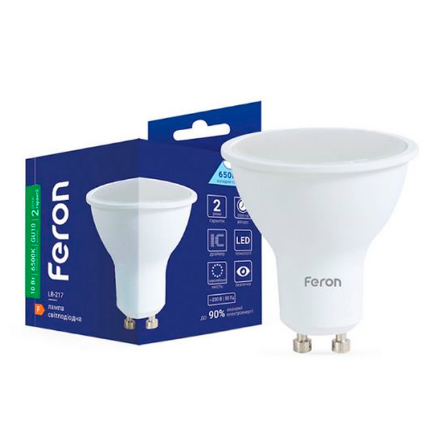 Светодиодная лампа Feron GU10 LB-217 10W LED 220V MRG Ø50х58мм 3000K / 4000K / 6500К матовая 10Вт 950Lm - изображение 2