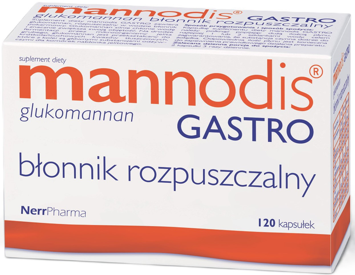 Suplement diety Nerr Pharma Mannodis Gastro 500 mg 120 kapsułek (5901854220673) - obraz 1