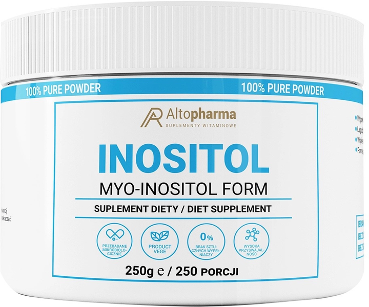 Харчова добавка Alto Pharma Інозитол Міо-Інозитол 250 г (5903715549817) - зображення 1