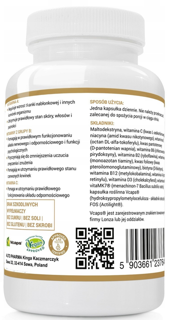 Suplement diety Alto Pharma Multiwitamina Senior 120 kapsułek (5903661237646) - obraz 2