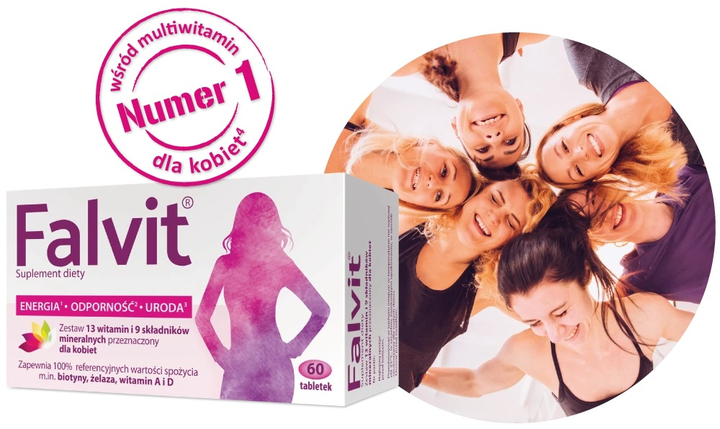 Suplement diety Jelfa Falvit 60 tabletek (5904398318011) - obraz 2