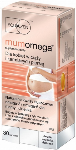 Suplement diety QPharma Equazen Mumomega dla kobiet w ciąży i karmiących 30 kapsułek (5015672004923) - obraz 1