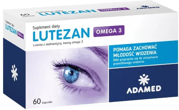 Харчова добавка Adamed Lutezan Omega 3 60 капсул (5900161005379) - зображення 1