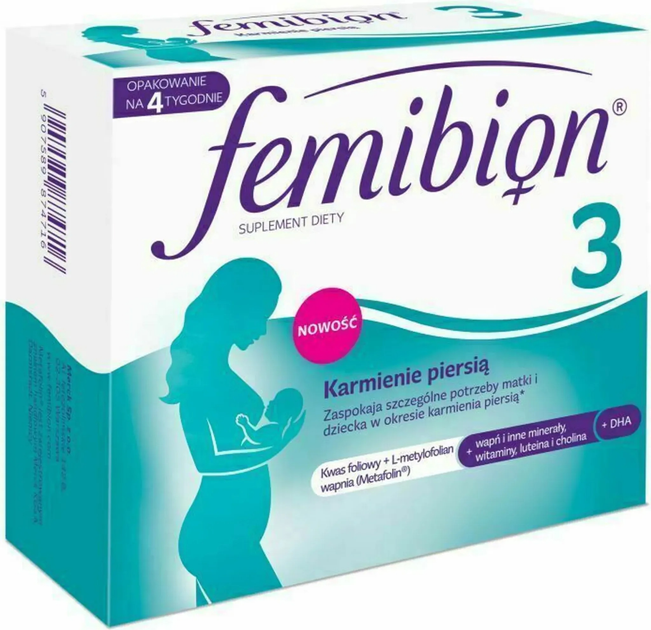 Suplement diety Procter & Gamble Femibion 3 Karmienie piersią 28 tabletek + 28 kapsułek (5907589874716) - obraz 1
