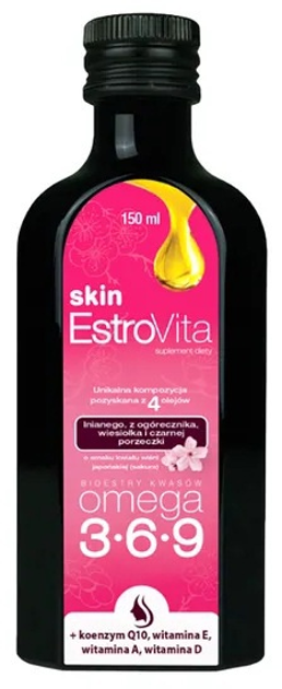 Suplement diety Onesano EstroVita Skin z kwasami Omega 3-6-9 150 ml (5902596870935) - obraz 2