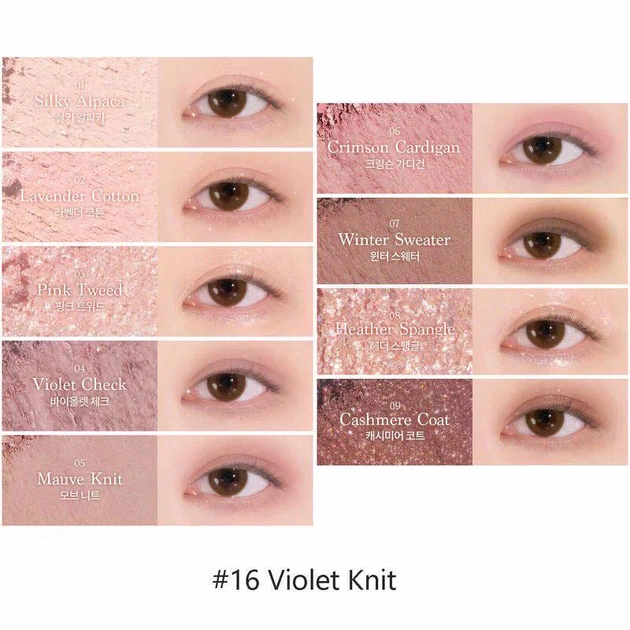 Палетка теней DASIQUE Shadow Palette 16 Violet Knit 8 г - изображение 3