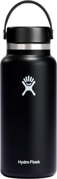 Butelka termiczna Hydro Flask Wide Mouth Flex Cap Black 946 ml (810007831565) - obraz 1