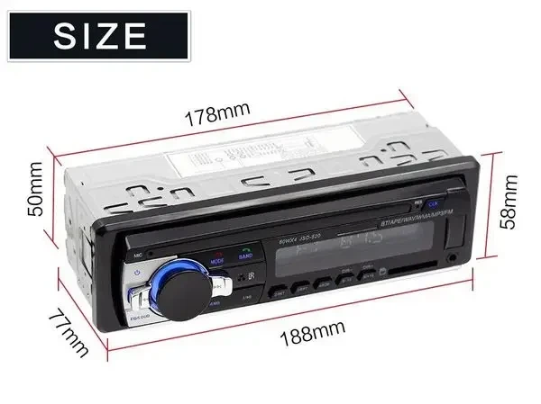 Автомагнитола 1DIN с 4-мя выходами и Bluetooth 2-USB, SD, FM - изображение 2