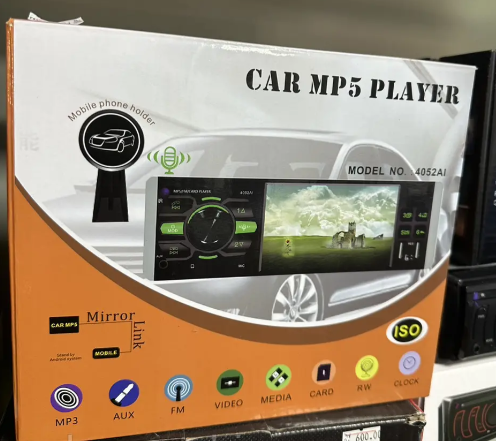 Автомагнитола 1 DIN с экраном 4 дюйма, MP5 с 4 выходами, Bluetooth, USB, TF, FM, AUX 4052 - изображение 2